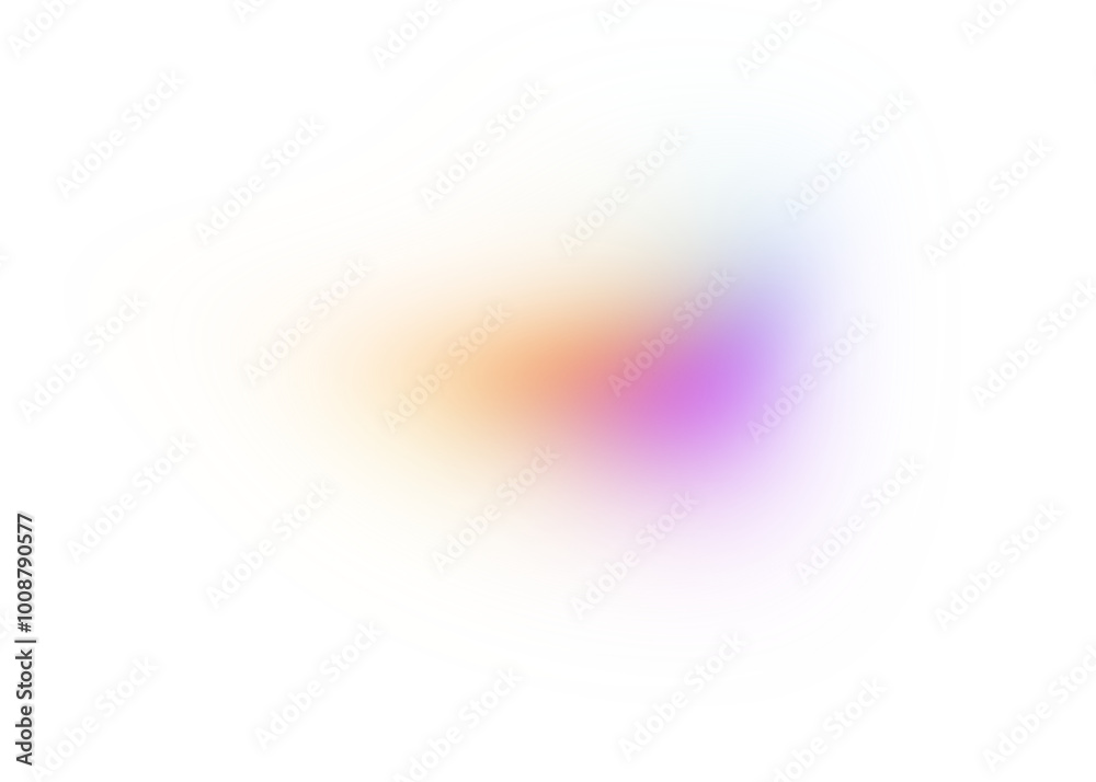 Poster blurry gradient shape on transparent background