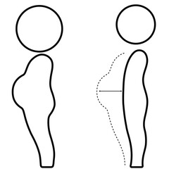 ピクトグラム「太った人と痩せた人」