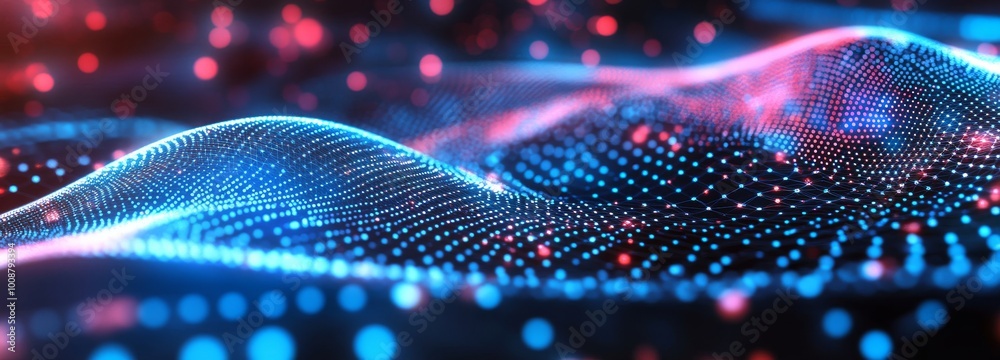 Poster a big data visualization. a data technology illustration. a science background. a 3d rendering.
