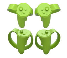 Virtual reality controllers for online and cloud gaming isolated on white background with clipping path. 3D rendering of device for augmented reality or VR