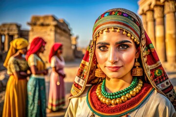 Fototapeta premium Women of Ancient Egypt: Cultural Representation, Traditional Attire and Daily Life in Historical Context