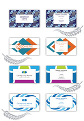 Print Abstract visiting card template.