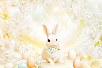 Obraz premium Spring flowers and plants illustration for decorative happy greeting card. Stock.