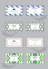 Print Abstract stylish business card design.