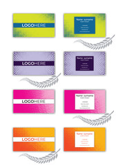 Print Colored business cards collection.