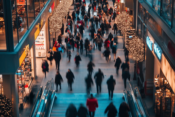 Crowds Flock to the Mall for Festive Black Friday Shopping During the Busiest Weekend of the Year