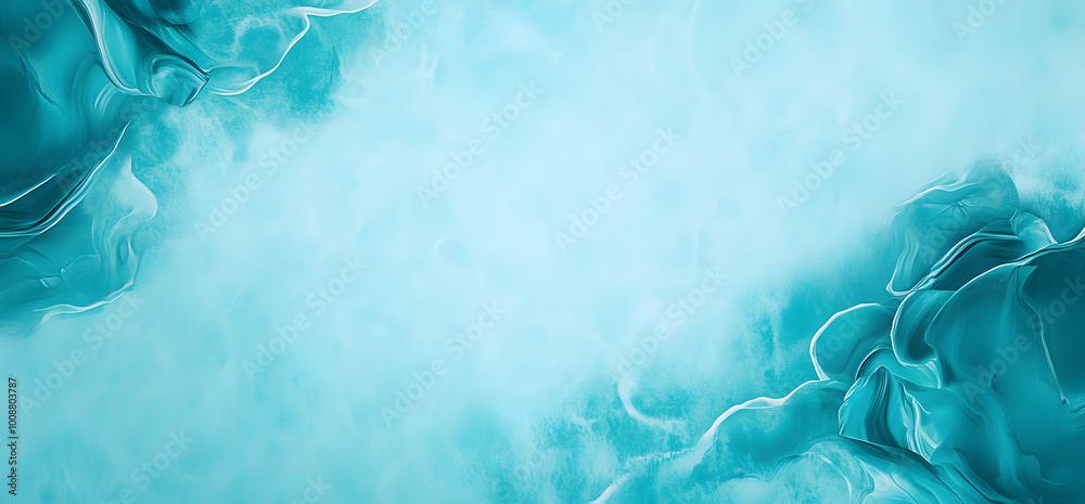 Canvas Prints Abstract teal color with brush watercolor background