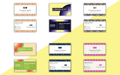 Print Business card layout template.