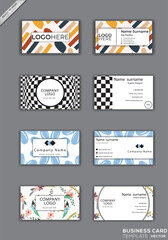 Modern business card template set.