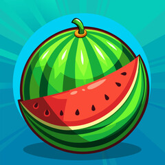 watermelon vector illustration