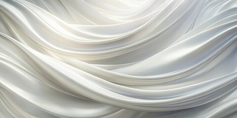 Fototapeta premium Abstract Waves of Smooth Fabric, Flowing and Intertwined, Creating a Serene and Gentle Visual Landscape
