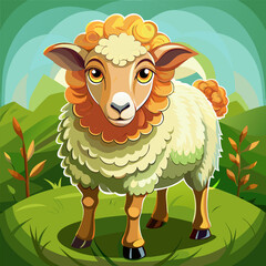 vector illustration of a sheep
