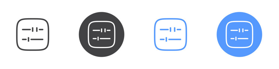 Abacus icon Thin outline art symbol