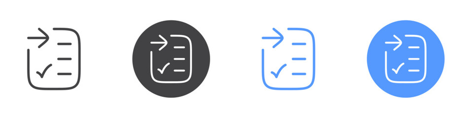 Add to list icon Thin outline art symbol