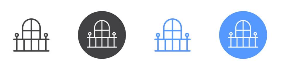 Balcony icon Thin outline art symbol