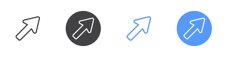 Cursor icon Thin outline art symbol