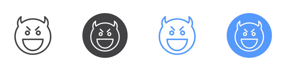 Devil icon Thin outline art symbol