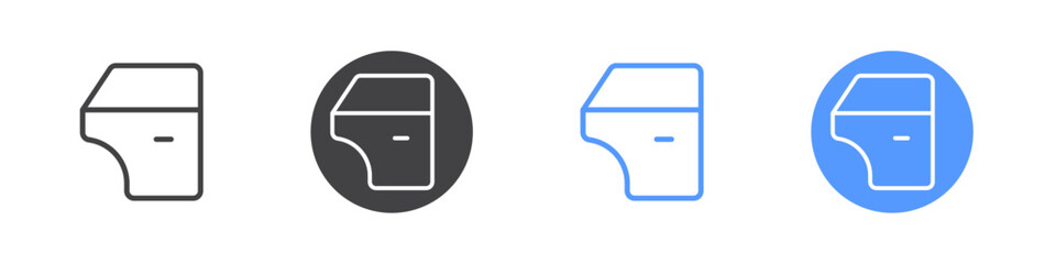 Door icon  Thin outline art symbol