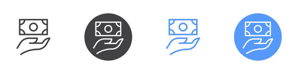 Donation icon Thin outline art symbol