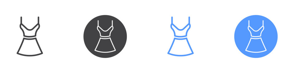 Dress icon Thin outline art symbol