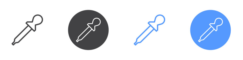 Eye droper icon Thin outline art symbol