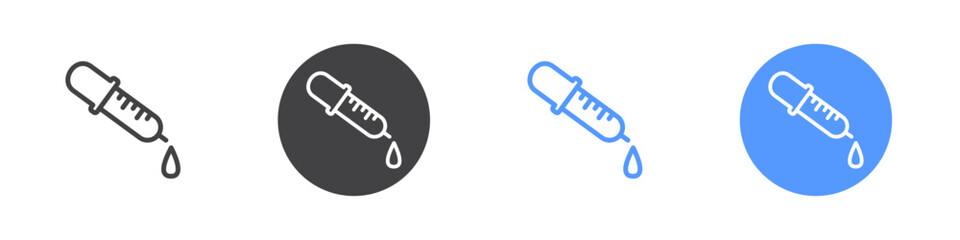 Eye droper icon Thin outline art symbol