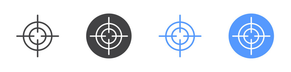 Focus icon Thin outline art symbol