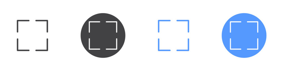 Obraz premium Full screen icon Thin outline art symbol