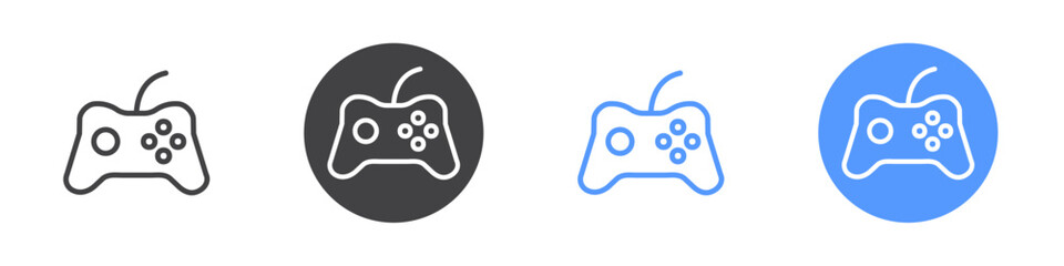 Gamepad icon Thin outline art symbol