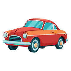 vintage red car