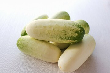Cucumber on white background