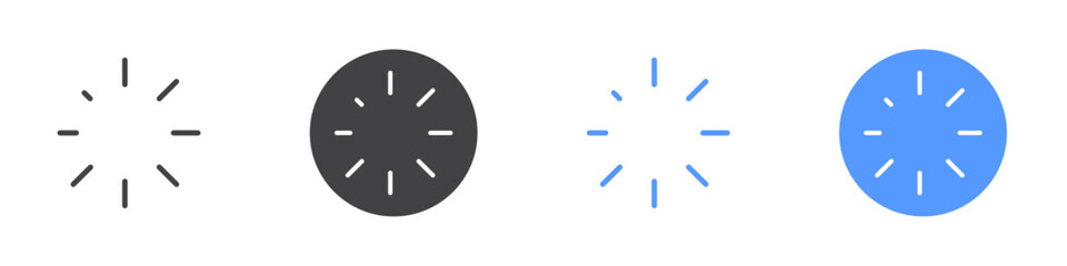 Loading icon Thin outline art symbol