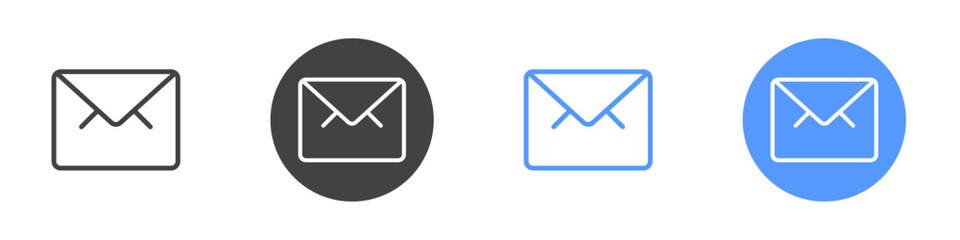 Mail icon Thin outline art symbol