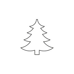 Obraz premium Christmas tree. Icon. Simple vector image.