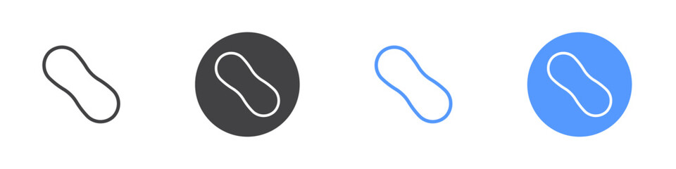 Peanut icon Thin outline art symbol