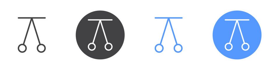 Pendulum icon Thin outline art symbol