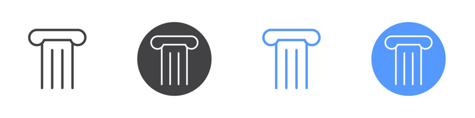 Pillar icon Thin outline art symbol