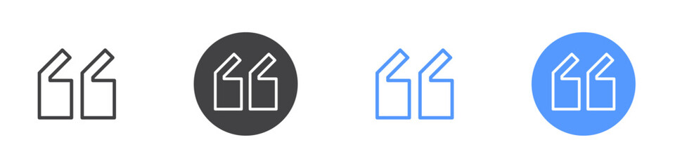 Quote icon Thin outline art symbol