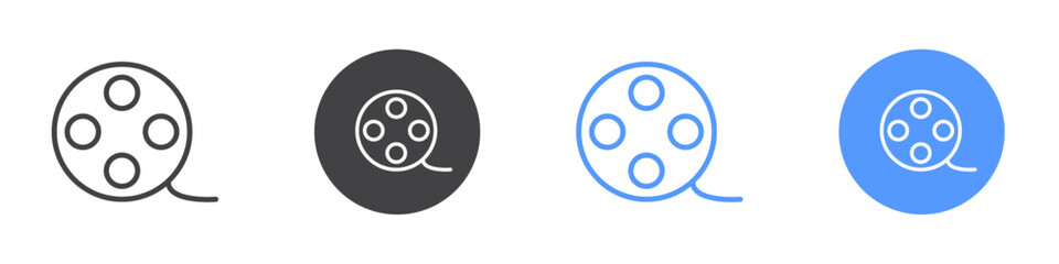 Reels icon Thin outline art symbol