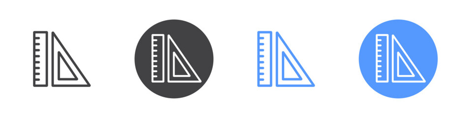 Ruler icon Thin outline art symbol