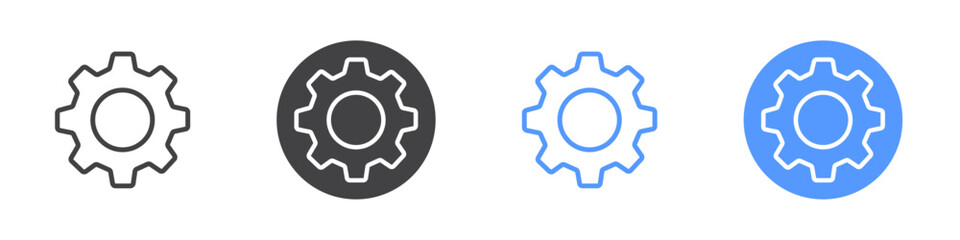 Settings icon Thin outline art symbol