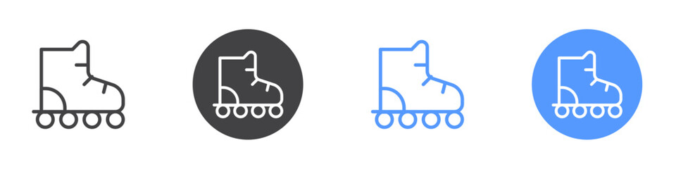 Skating shoes icon Thin outline art symbol