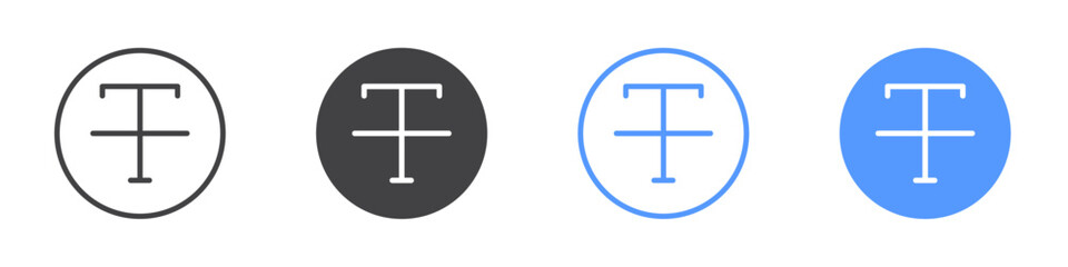 Strike through icon Thin outline art symbol