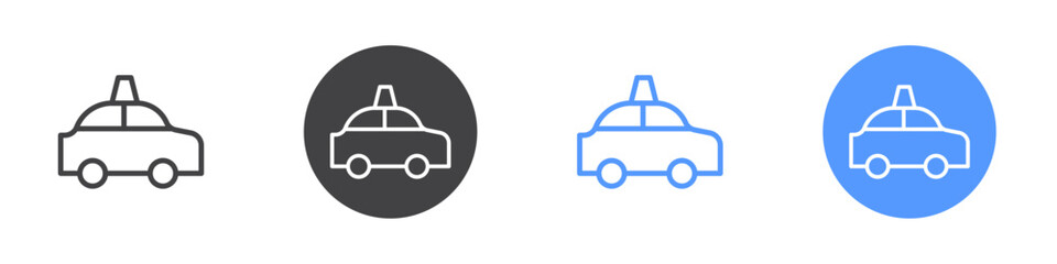 Taxi icon  Thin outline art symbol
