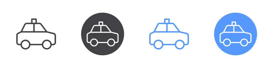 Taxi icon Thin outline art symbol
