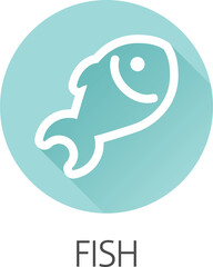Fish Seafood Food Icon Concept