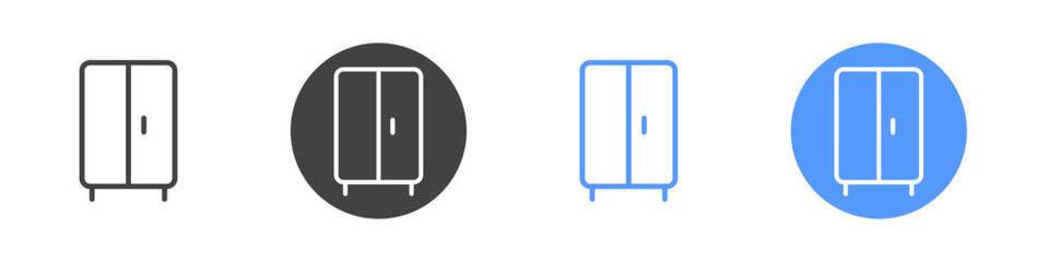 Wardrobe icon Thin outline art symbol