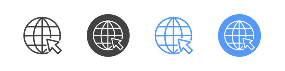 Website icon Thin outline art symbol