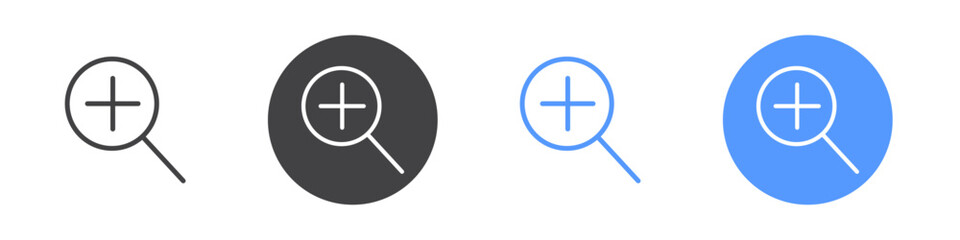 Obraz premium Zoom in icon Thin outline art symbol