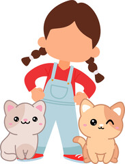 Cat Pet Care Illustration